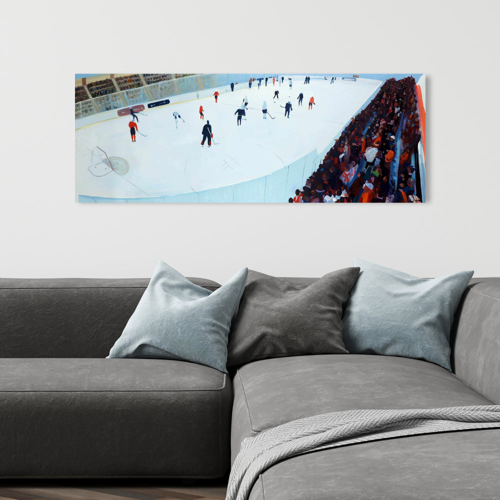 Contemporary Hobbies Blue Canvas - Game of Hockey Wall Art