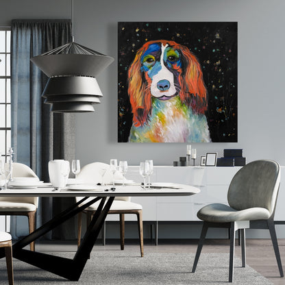 Colorful Dog Canvas | Vibrant Pet Art for Home Decor