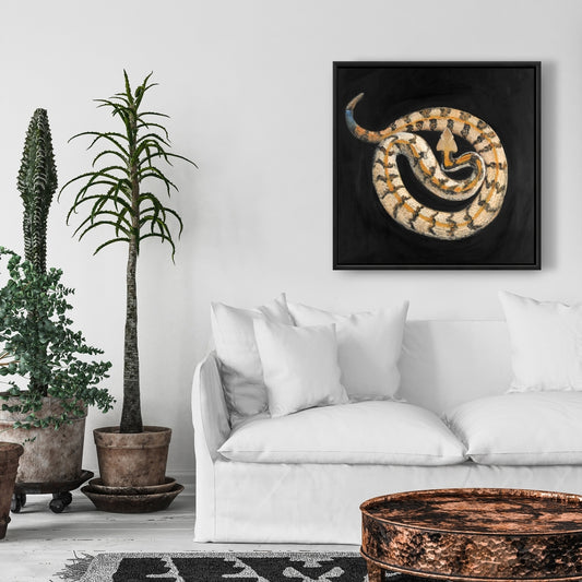 Southern Timber Rattlesnake Canvas | Exotic Reptile Decor