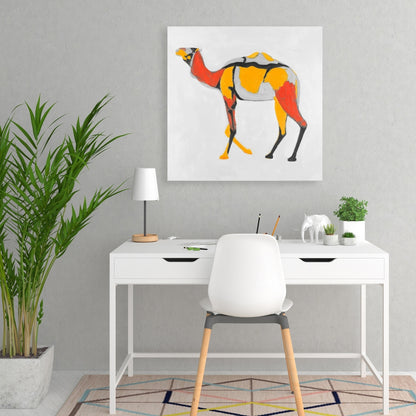 Abstract Dromedary Gray Canvas | Contemporary Home Decor