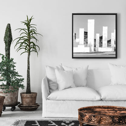 Contemporary Cities Building Canvas | Minimalist Abstract Decor