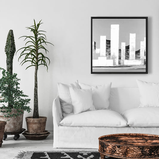Contemporary Cities Building Canvas | Minimalist Abstract Decor