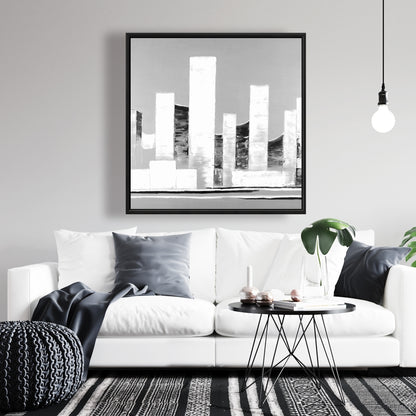 Contemporary Cities Building Canvas | Minimalist Abstract Decor