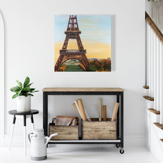 Eiffel Tower by Dawn Canvas | Contemporary Bedroom Decor
