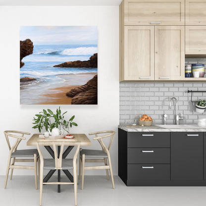 Coastal Bedroom Canvas - Rocks and Seaside Marine Decor