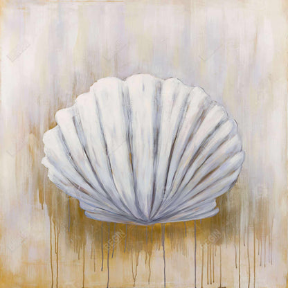 White Contemporary Animals Framed Canvas - Feston Shell Decor