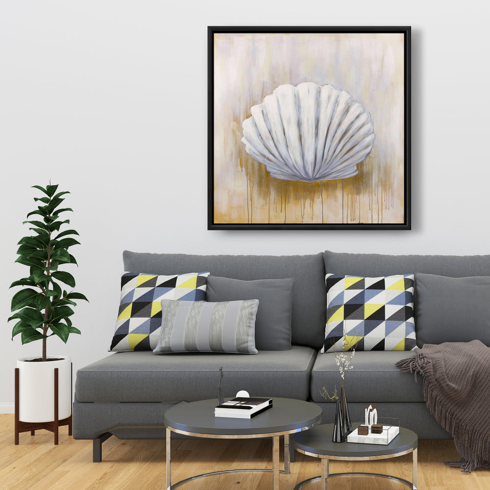 White Contemporary Animals Framed Canvas - Feston Shell Decor