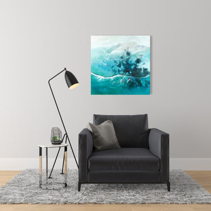 Seaside of the Caribbean Canvas | Coastal Blue Sea Decor