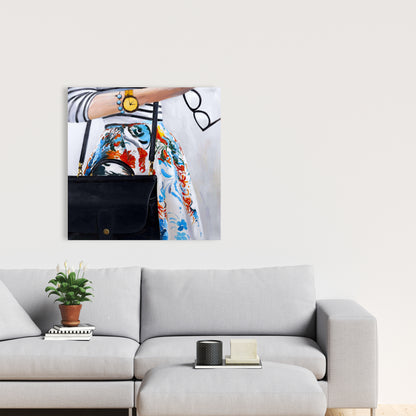 Toile représentant une femme à la mode – Décoration murale élégante pour chambre à coucher