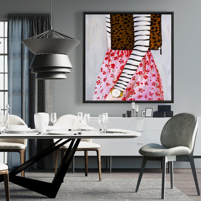 Fashionable Woman Canvas - Leopard Bag | Contemporary Decor