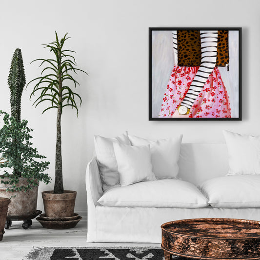 Fashionable Woman Canvas - Leopard Bag | Contemporary Decor