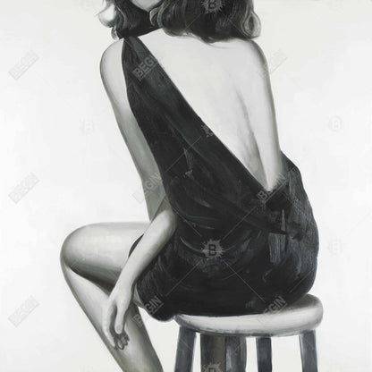 Pretty Woman Fashion Monochrome Canvas | Home Decor Art