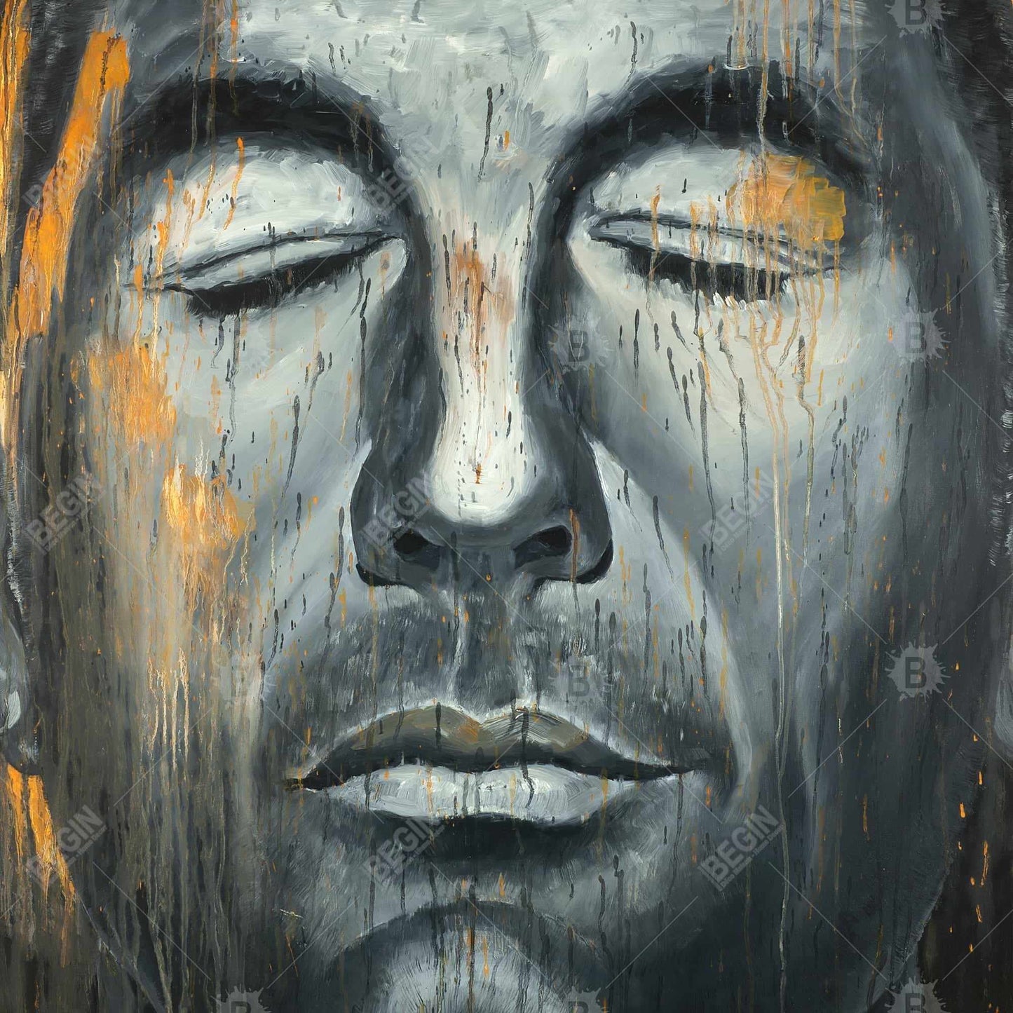 Abstract Man Portrait Canvas | Modern Home Decor Art