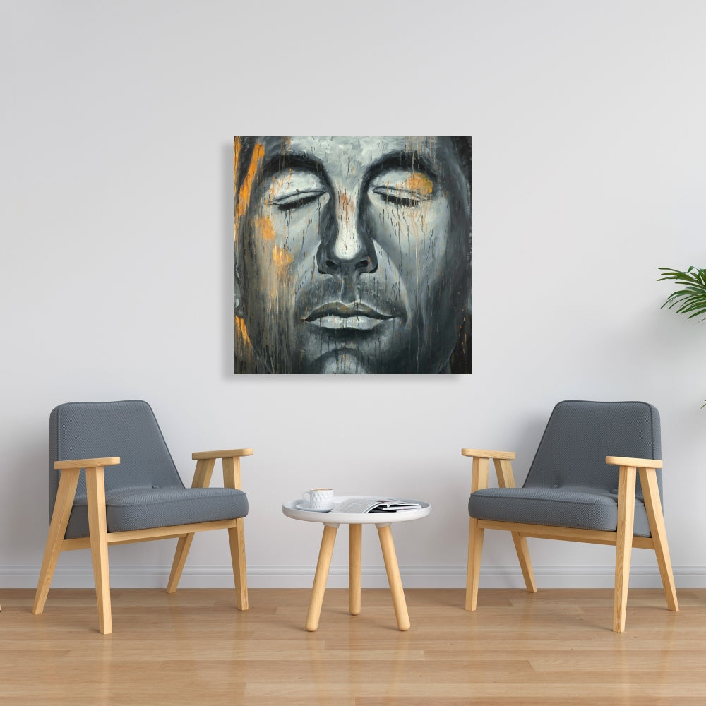 Abstract Man Portrait Canvas | Modern Home Decor Art