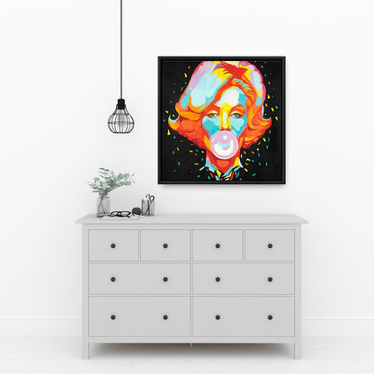 Colorful Marilyn Monroe Bubblegum Canvas | Home Decor Art