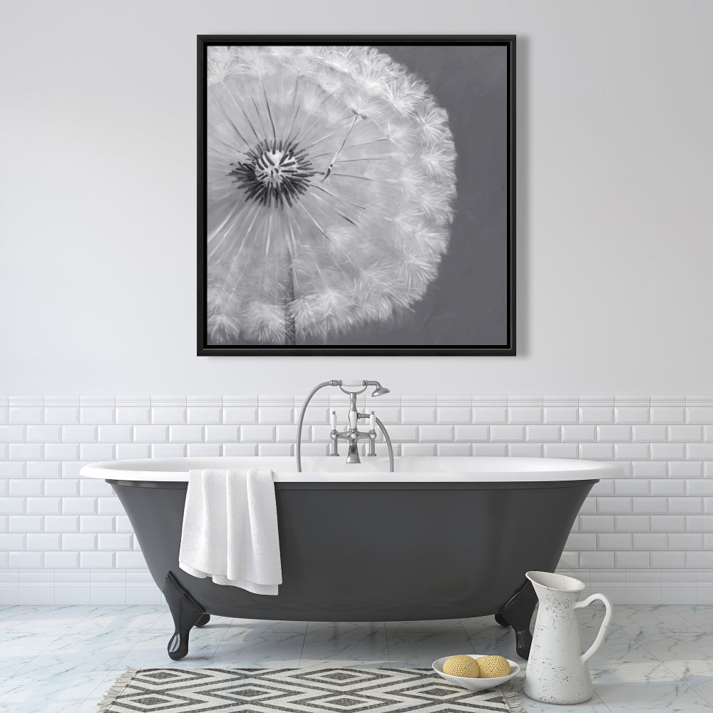 Romantic Dandelion Puff Ball Framed Canvas | Home Decor Art