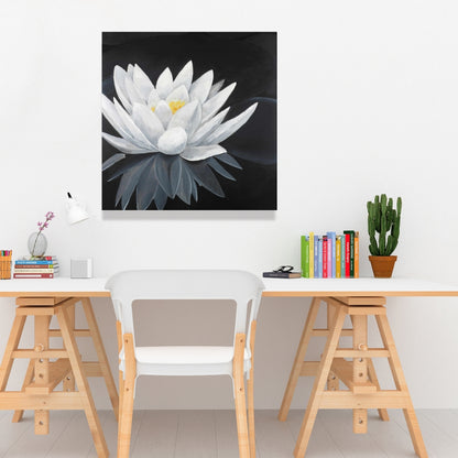 Lotus Flower Reflection Canvas - Contemporary Botanical Decor