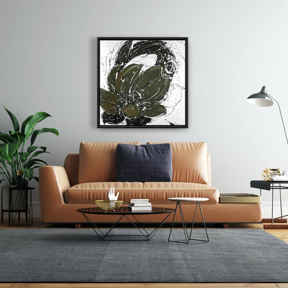 White Bedroom Botanical Canvas - Abstract Flower Home Decor