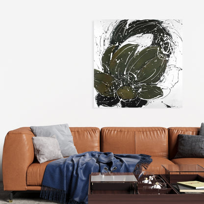 Abstract Flower Canvas | White Floral & Botanical Home Decor