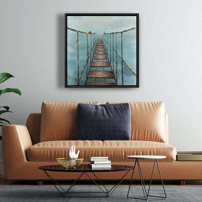 In the Jungle Blue Landscapes Framed Canvas | Home Decor