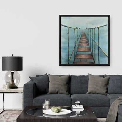 In the Jungle Blue Landscapes Framed Canvas | Home Decor