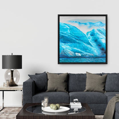 Blue Coastal Canvas | Icebergs Framed Art for Home Decor