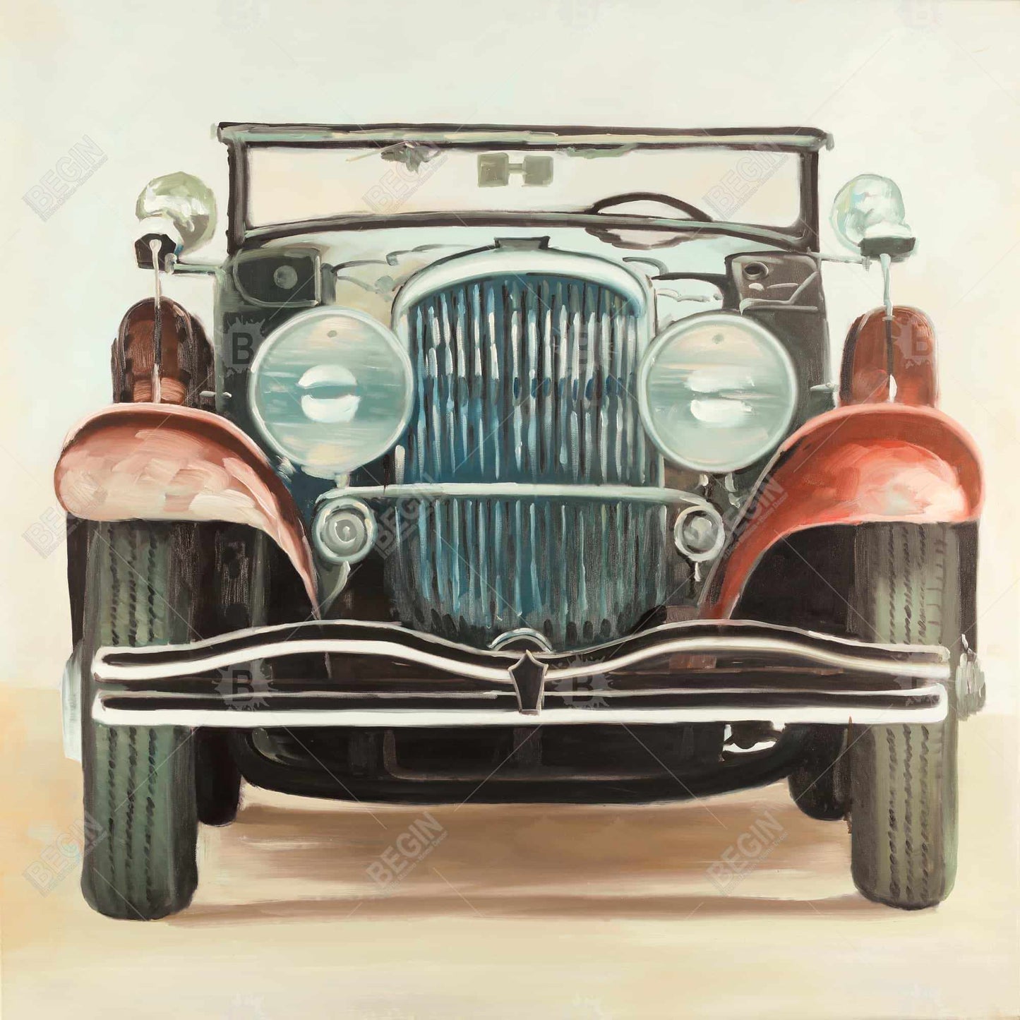 Vintage 1920s Luxury Car Canvas | Home Decor, Living Room