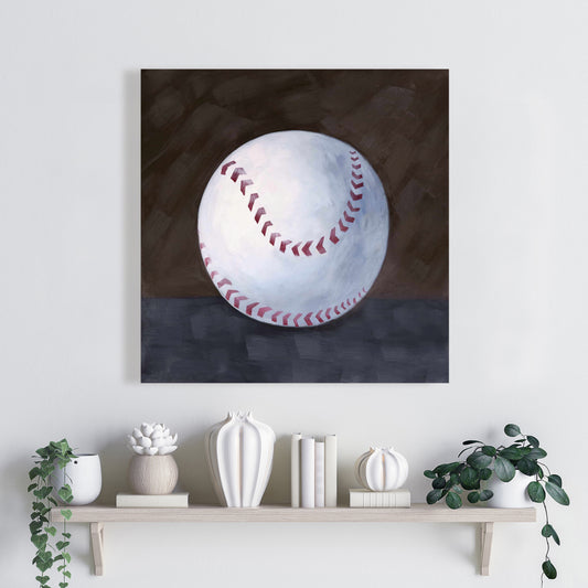 Baseball Still Life Canvas | Home Decor Illustrative Art