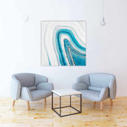 Round Geode Canvas - Bedroom Minerals Contemporary Decor