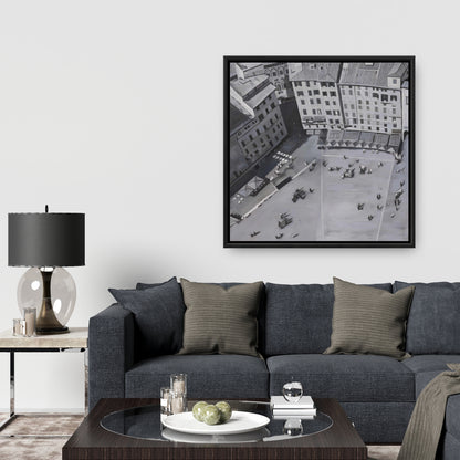 Piazza del Campo Italie Toile monochrome | Art de décoration intérieure