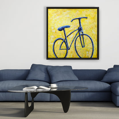 Blue Bike Abstract Canvas | Bedroom Sports & Games Decor