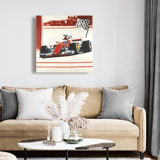 Motorsport Canvas | Red Hobbies Bedroom Wall Art Decor
