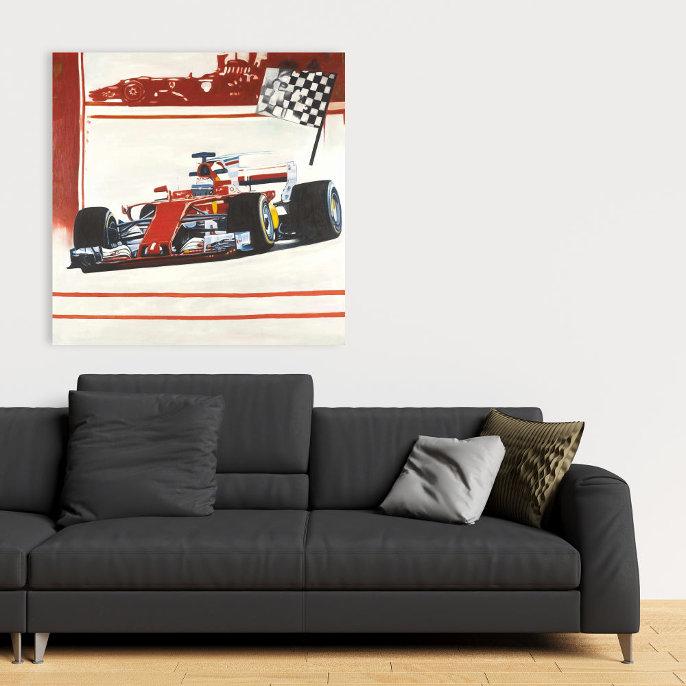 Motorsport Canvas | Red Hobbies Bedroom Wall Art Decor
