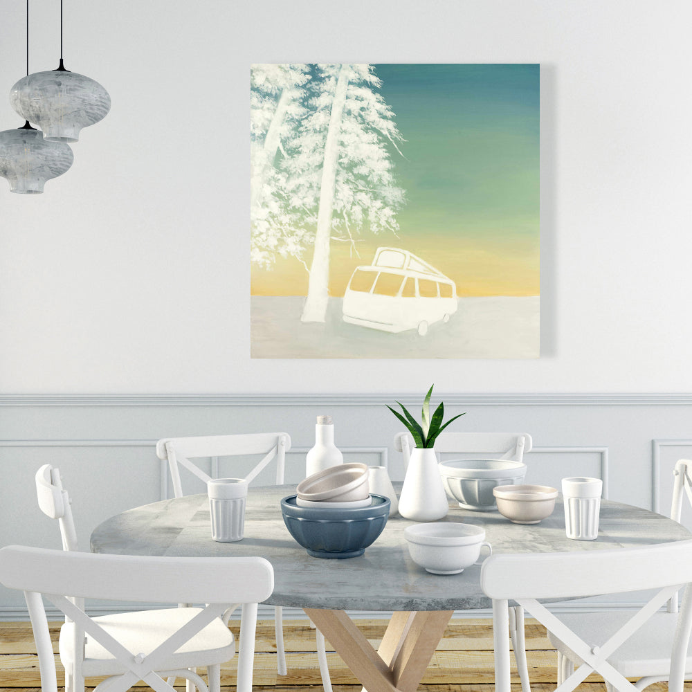 Camping Bedroom Canvas | Illustrative Transportation Art