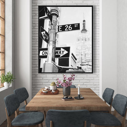 Toile de panneaux de signalisation de New York | Décoration murale