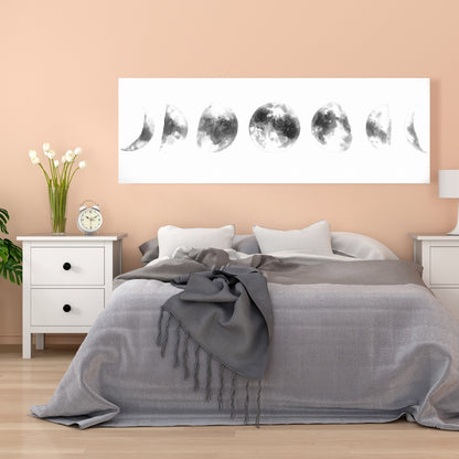 Minimalist White Bedroom Canvas - Eclipse in Several Phases