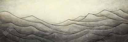 Brown Bedroom Mountains Canvas - Desaturated Waves Decor