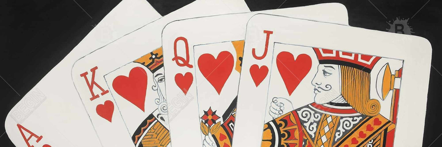 Toile « Cœur Royal Flush » | Décoration pour homme | Art encadré