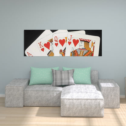 Heart Royal Flush Canvas | Hyperrealist Home Decor Art