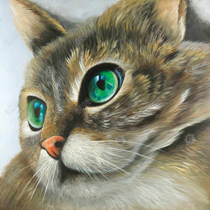 Peaceful Cat Portrait Canvas - Home Decor for Pet Lovers