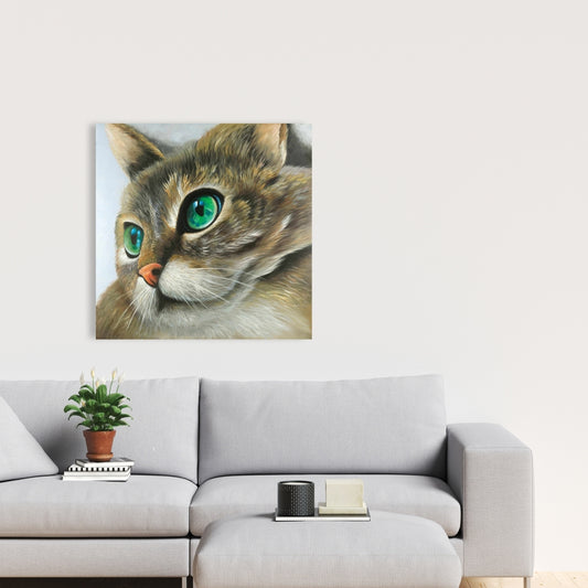 Peaceful Cat Portrait Canvas - Home Decor for Pet Lovers