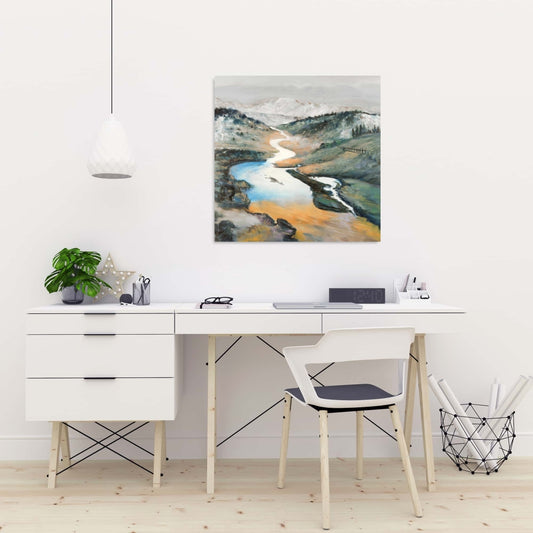 Toile Paysage Bleu Chambre | Décoration Murale