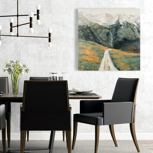Mountainous Landscape Canvas | Contemporary Home Decor Art
