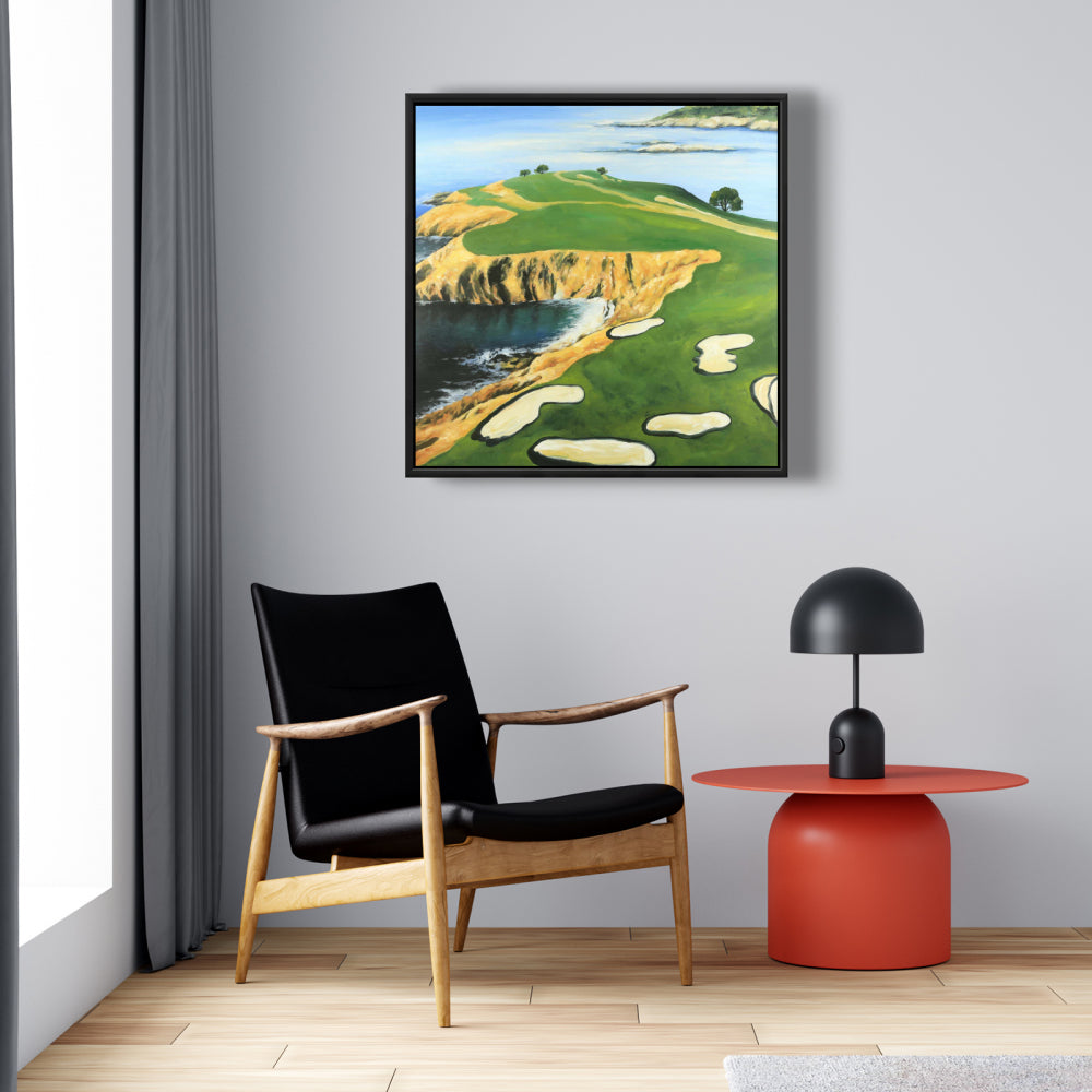 Pebble Beach Golf Links Canvas - Coastal Bedroom Wall Art