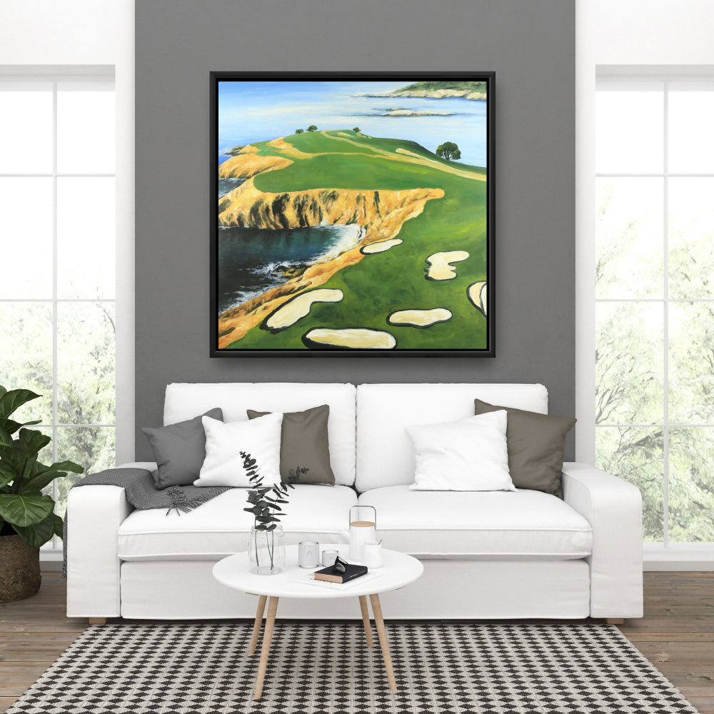 Pebble Beach Golf Links Canvas - Coastal Bedroom Wall Art