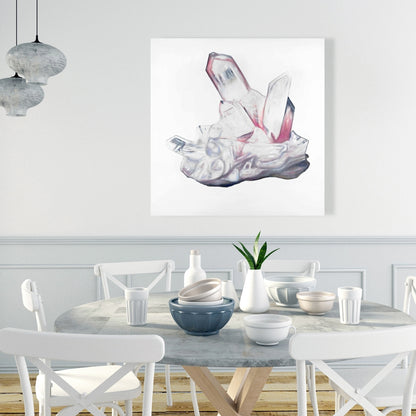 Modern White Canvas - Clear Quartz Crystal Home Decor