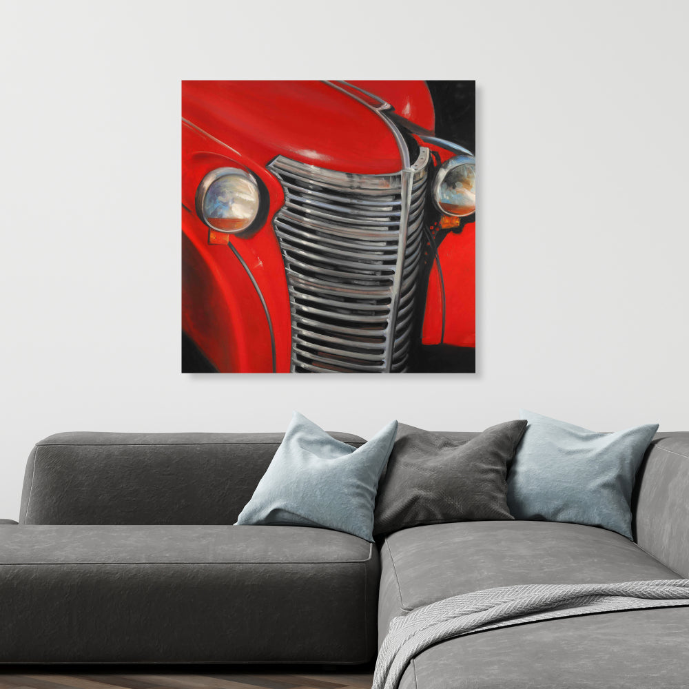 Toile vintage « Voiture des années 50 » | Décoration de chambre | Art du transport