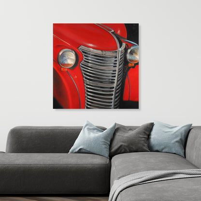 Toile vintage « Voiture des années 50 » | Décoration de chambre | Art du transport