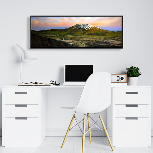 Mountainous View Bedroom Framed Canvas | Home Decor Trees