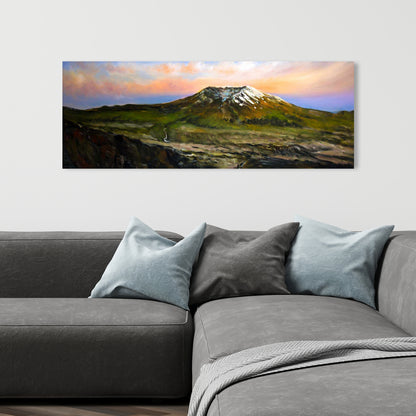 Mountainous View Trees Canvas | Blue Landscape Home Decor